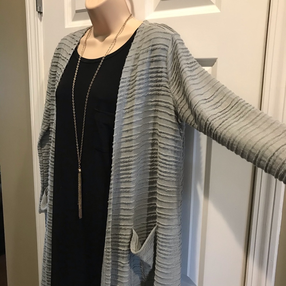 LuLaRoe SARAH Long Ribbed Cardigan Sweater Small